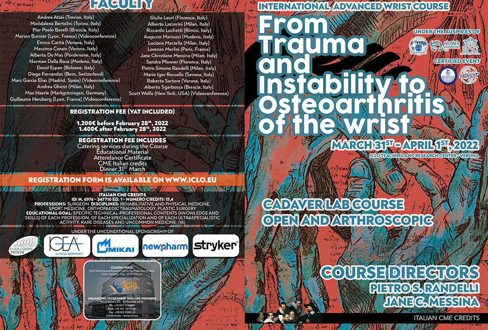 From trauma and instability to osteoarthritis – march 31st – april 1st, 2022